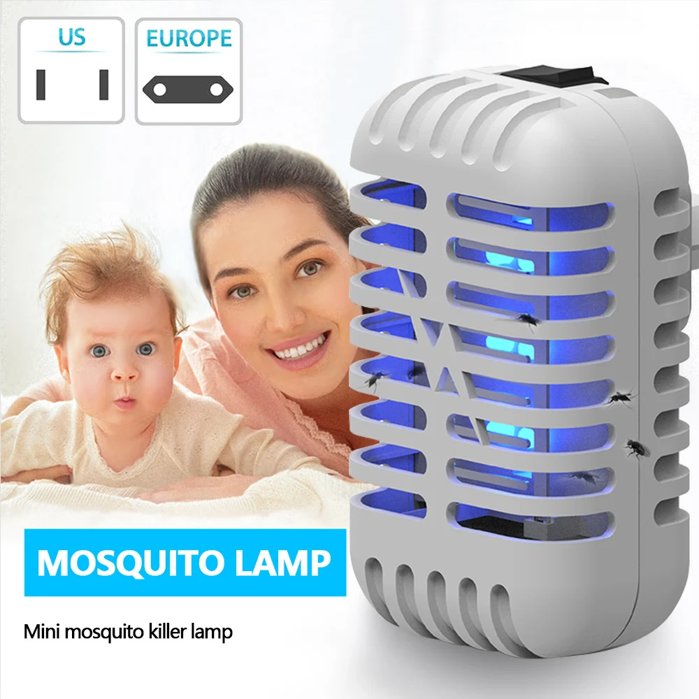 Household 2W Electric Mosquito Killer Lamp 360-400nm UV Light Attracts Flying Insects Bugs Mini LED Night with Storage Box | Лампы и