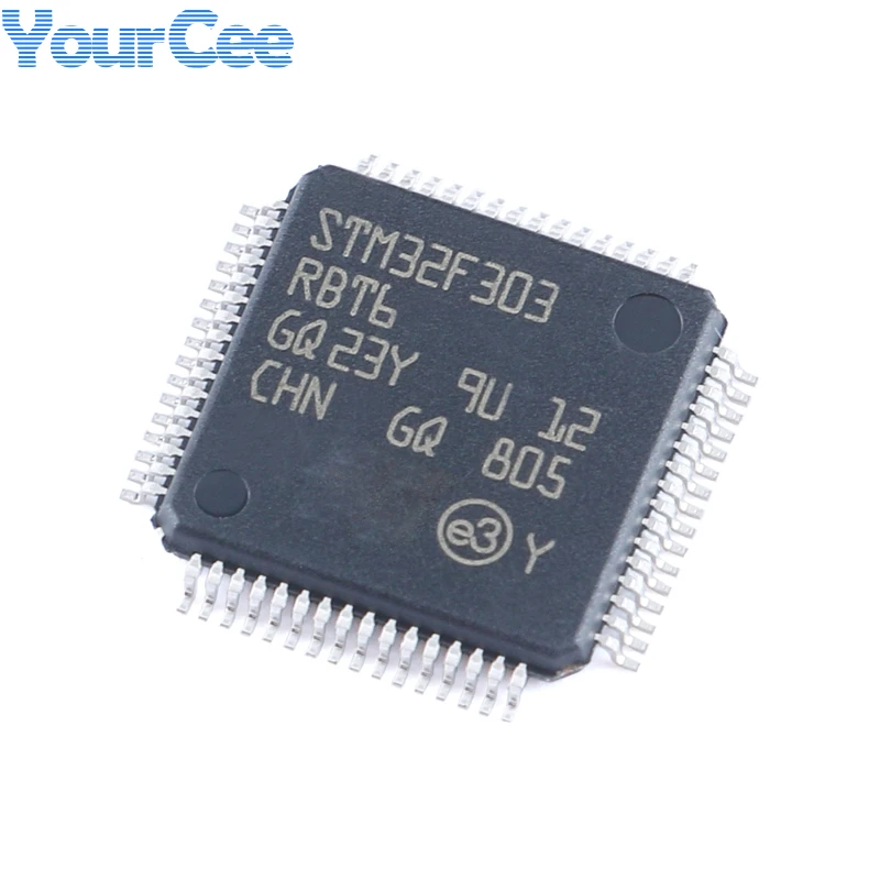 Флэш-память STM32F303RBT6 LQFP-64 32-bit Microcontroller MCU 72MHz 128KB 32KB 32F303RBT6 LQFP64 IC | Электронные