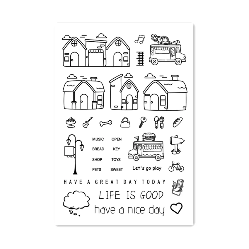 Горячая продажа деревенский Алфавит Прозрачный штамп/силиконовый валик для