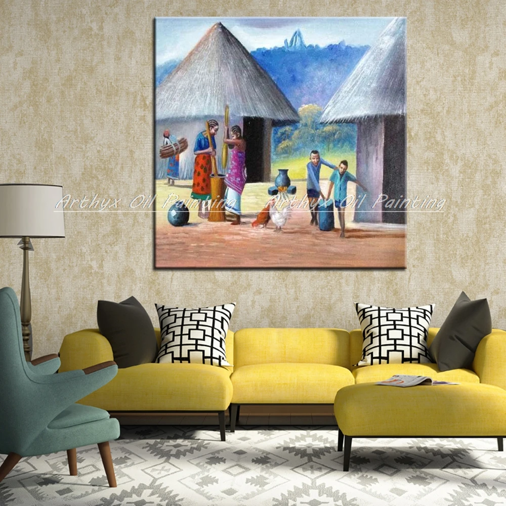 Arthyx искусство без рамки ручная роспись фотокартина маслом на холсте Современная