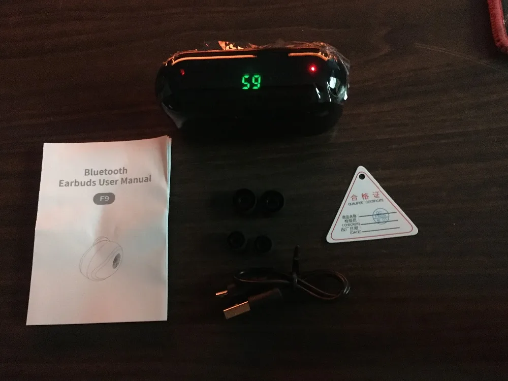 F9 TWS 5,0, Bluetooth наушники, беспроводные наушники, спортивные наушники, свободные руки, водонепроницаемые наушники с 2000 мАч, Дополнительный внешний аккумулятор для IPhone