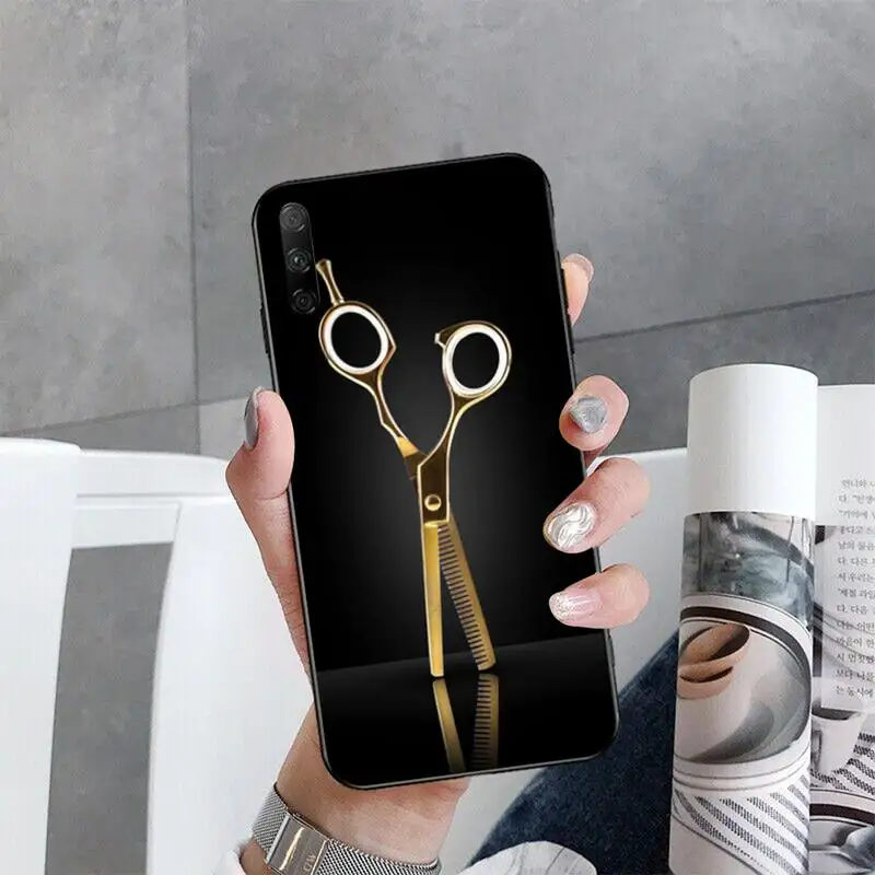 

HPCHCJHM Hair Stylist Scissors Brush switch Phone Case for Huawei Honor 30 20 10 9 8 8x 8c v30 Lite view pro