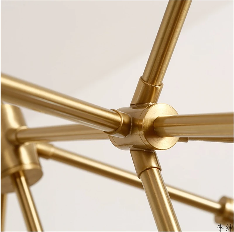 

Postmodern Golden Branches LED Chandelier Lighting Living Room Bedroom Dandelion Art Hanging Chandeliers Home Decor Luminaires