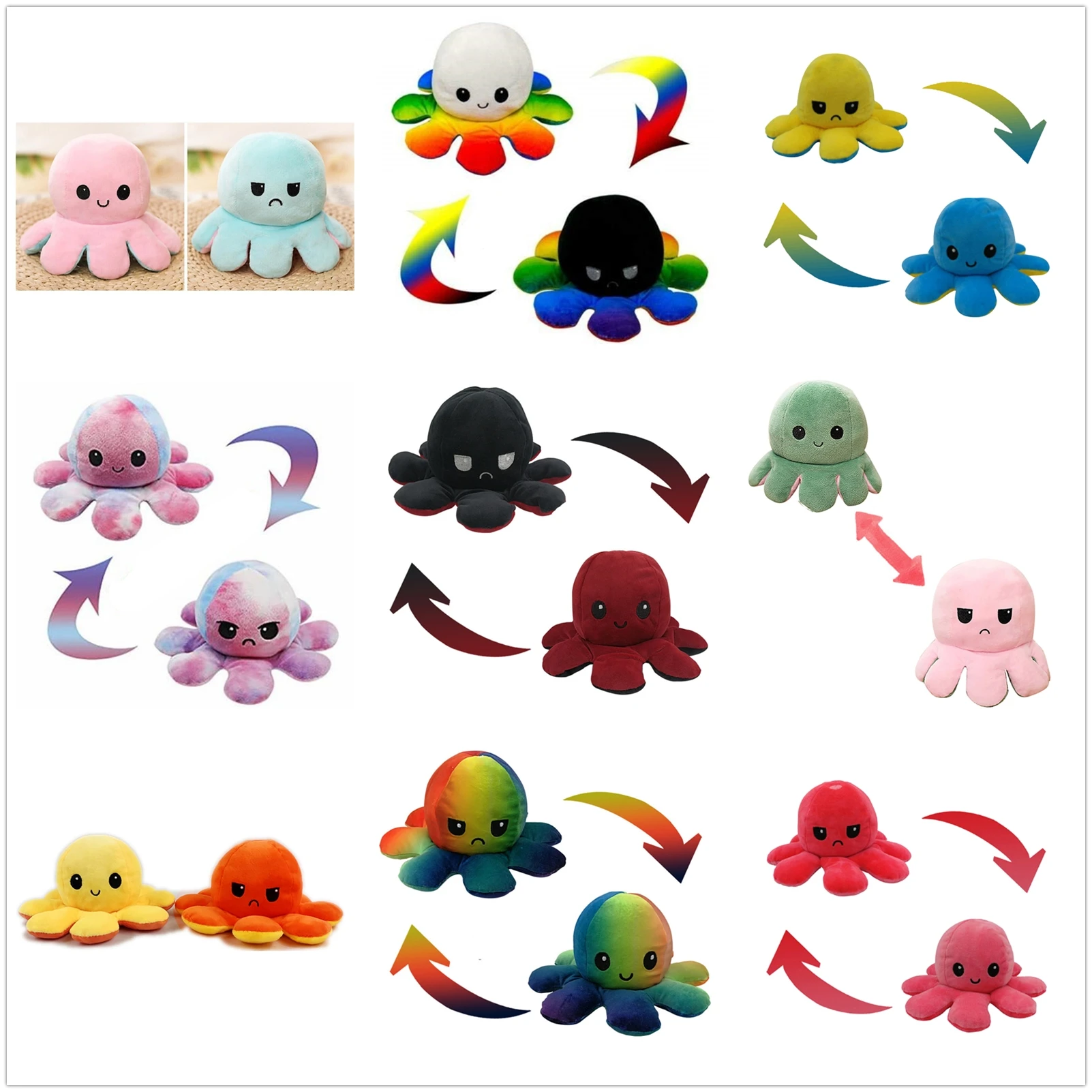 

Doll Stuffed Emotional New Flip Funny Toy Stuffed Toy Funny Present Plush Doll Fitget Toys Decoration Artwork For Home Stuffed