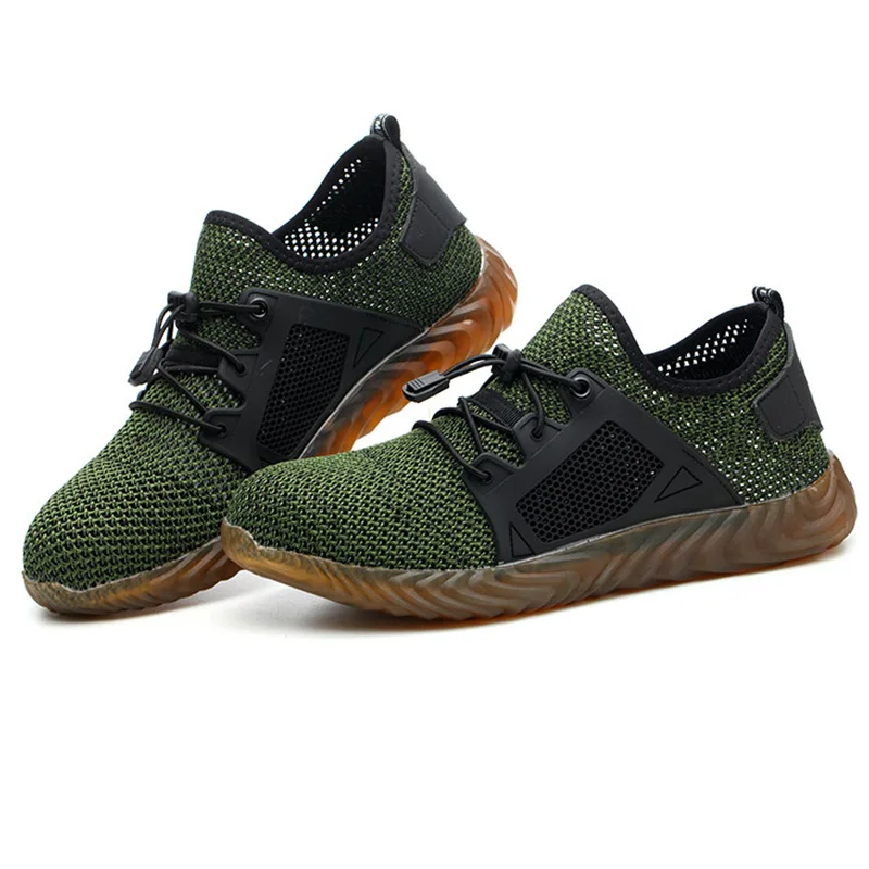 

2022 New Men Work Sneakers Safety Shoes Men Work Boots Anti-puncture Safety Footwear Man Steel Toe Shoes Lightweight Men Shoes