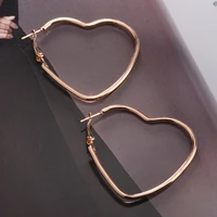 big circle heart shape earrings new simple fashion jewelry for women