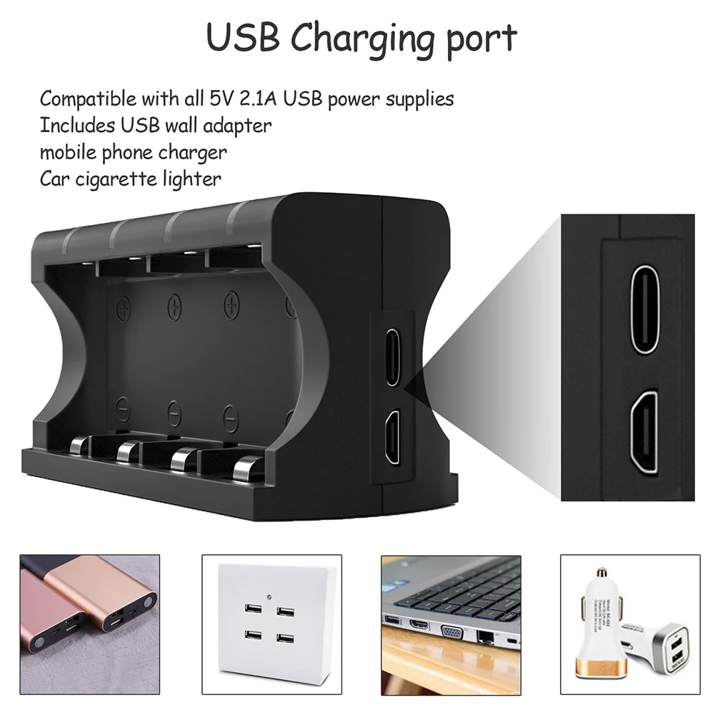Новейшее зарядное устройство 5 в 300 мАч 8 слотов с USB портом для зарядки