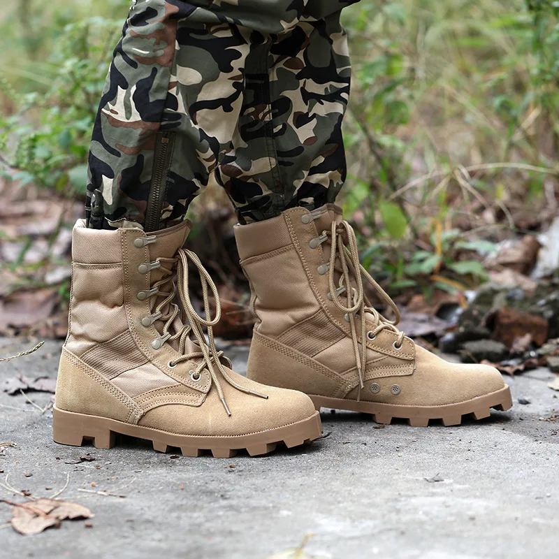Manufacturers Direct Selling a Wave Combat Boots Desert Boots Hight-top Outdoor Tactical Boots Special Forces 07 Combat Boots Ou