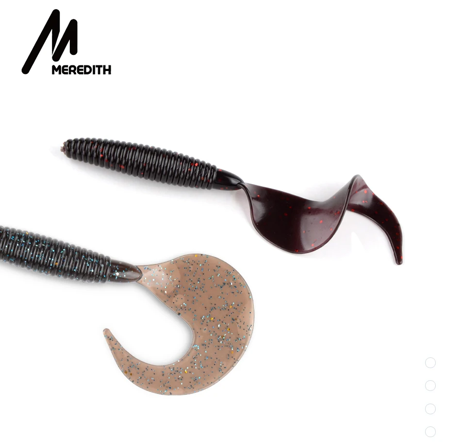 MEREDITH 90 мм Grub искусственные рыболовные приманки 10 шт. 4,4 г мягкие наживки для рыбы Хищник снасти червь воблеры мягкие приманки
