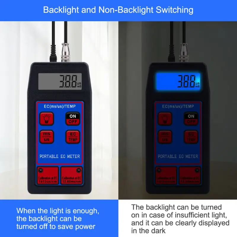 

Newest EC-8423 Digital EC Meter 2 in 1 TEMP EC Tester Conductivity Meters Water Quality Test Tool for Pool Drink Water 19QB