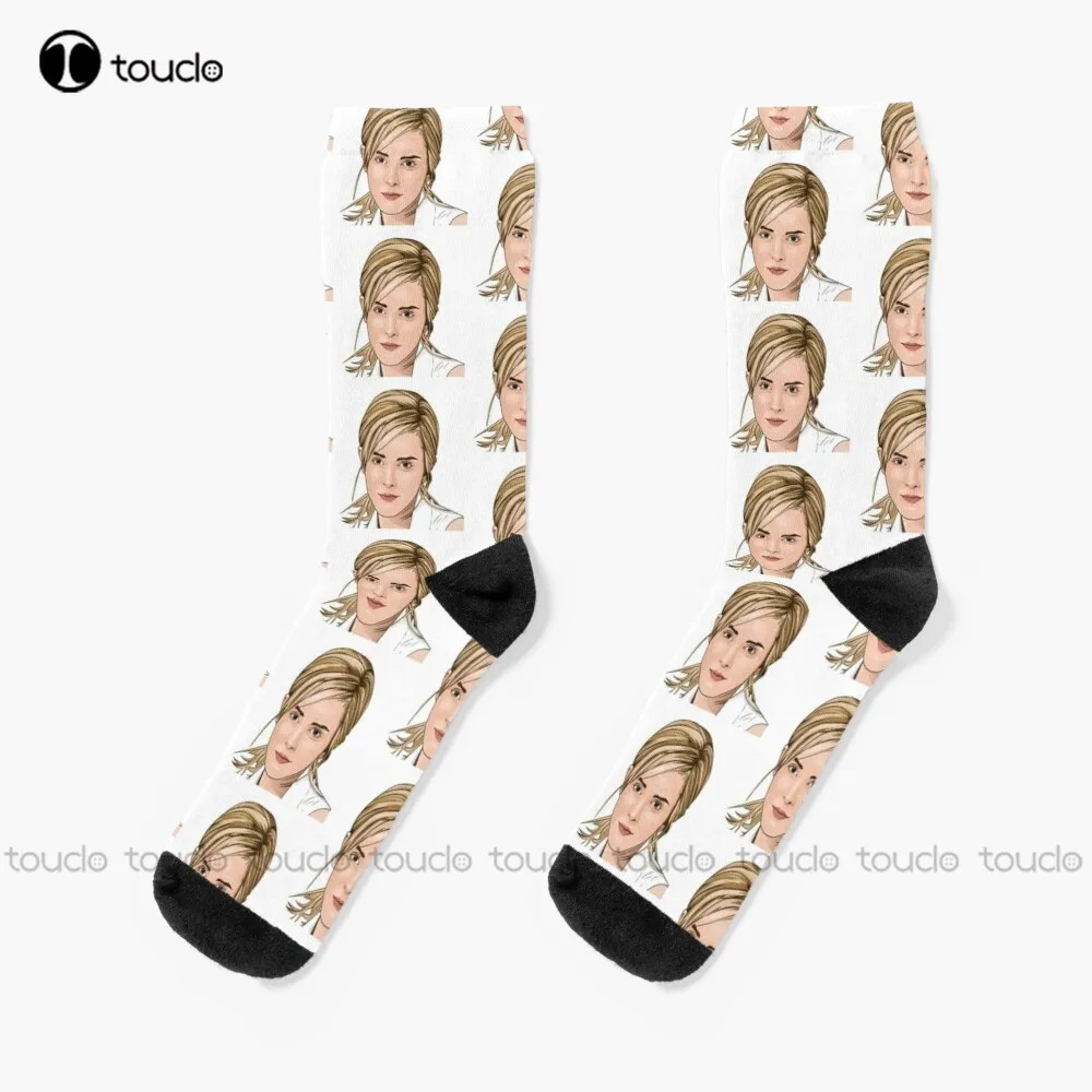 New Emma Watson Nice Artist Movies Fans Funny Cool Great Socks Funky Socks Personalized Custom Unisex Adult Socks