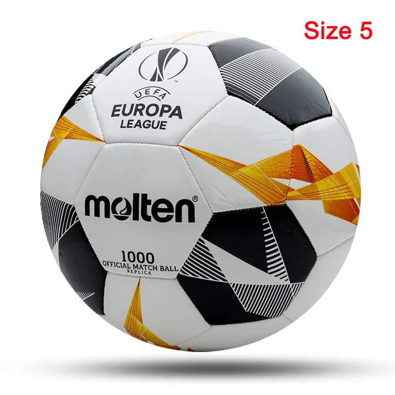 F5U1000-G9 Size 5 Расплавленный футбольный мяч Официальный Размер 4 размер 5 футбольный мяч командная спортивная тренировочная футбольная лига Мячи futbol bola - Цвет: F5U1000-G9 Size 5