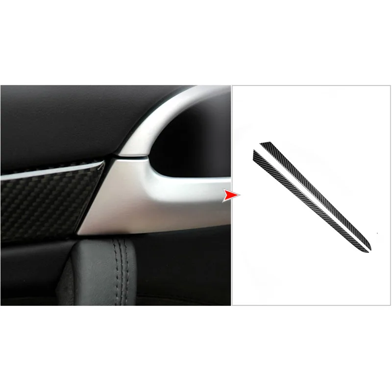

2pcs Rear door trim Car Accessories Interior Carbon Fiber Stickers For Porsche Cayenne Sport SUV 2003-10 WITH NAVIGATION SYSTEM