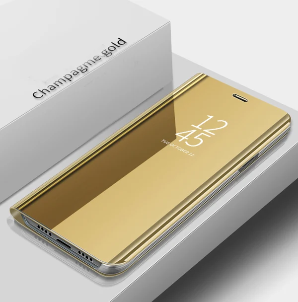 Умный зеркальный флип-чехол для samsung Galaxy Note 10 8 9 S8 S9 плюс S7 край A5 A7 J3 J7 J5 J4 J6 J8 A6 A8 J2 премьер-Чехол