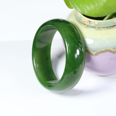 Zheru ювелирные изделия натуральный нефрит 54-64 мм зеленый браслет элегантные