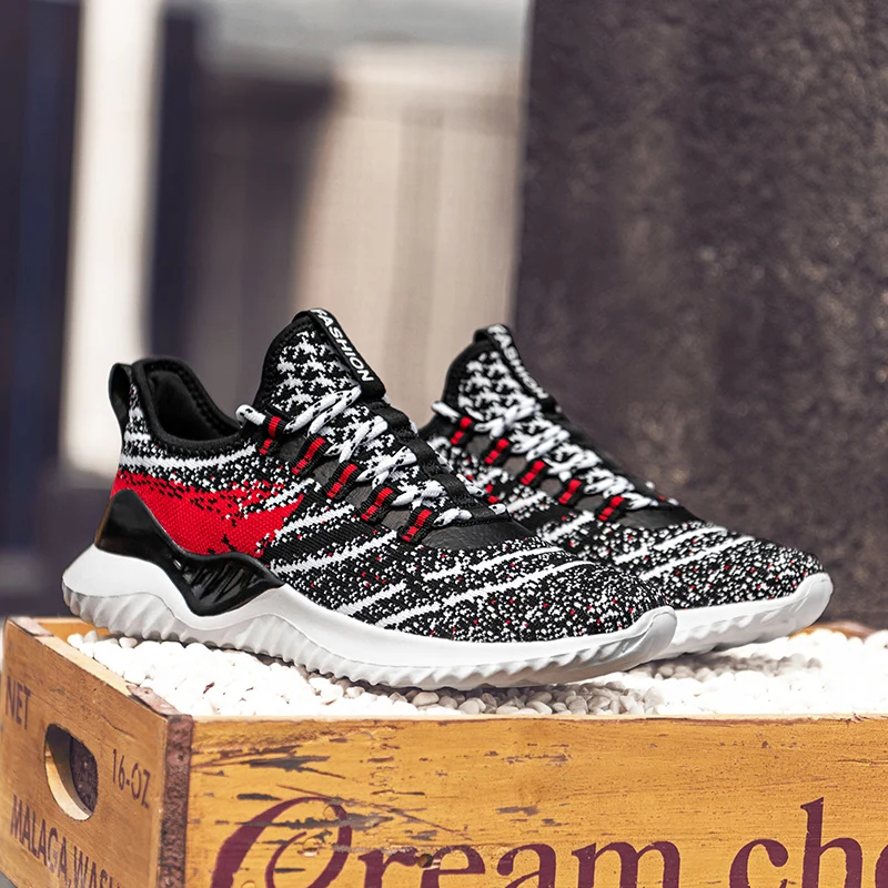 FEFAFA/дышащая мужская повседневная обувь Фирменный дизайн Мужская на шнуровке