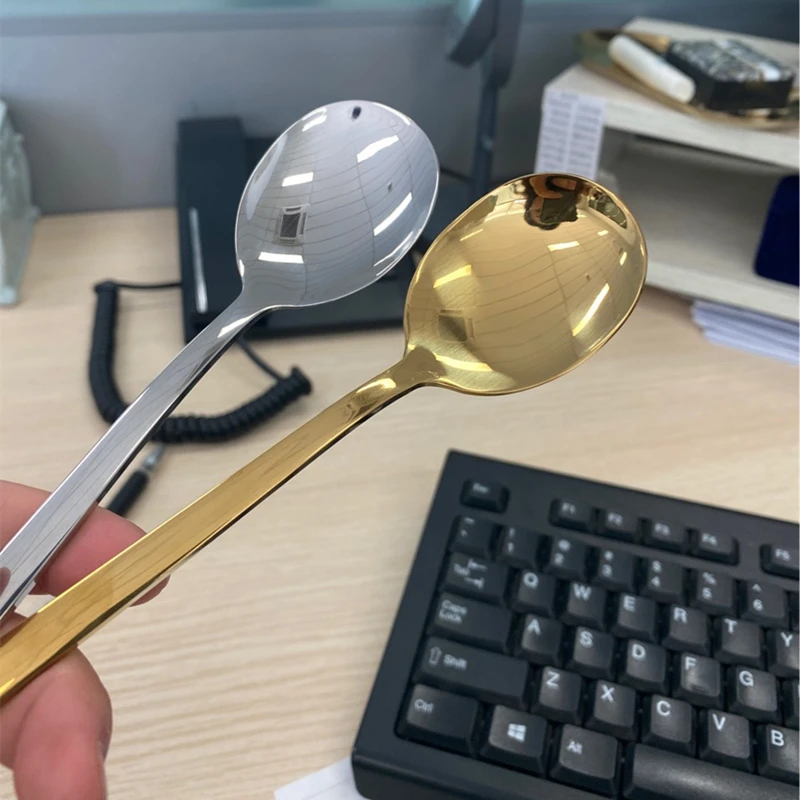 

6pcs/set Gold Silver Cutlery Set Mirror Dinnenrware Set Stainless Steel Flatware Dinner Chopsticks Spoon Sugar Teaspoon For Home