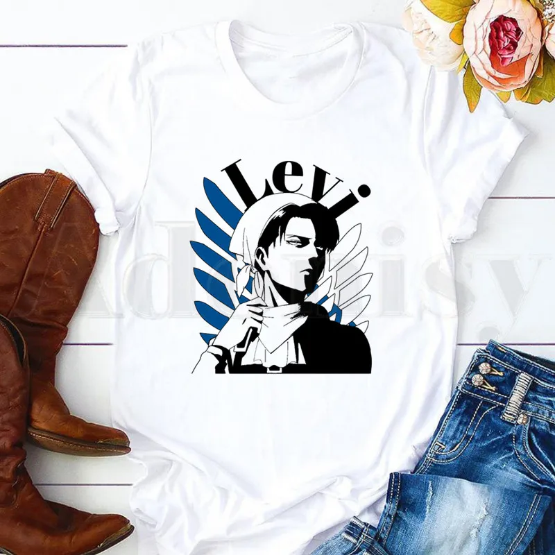 

Футболка женская с коротким рукавом и принтом «атака на Титанов»