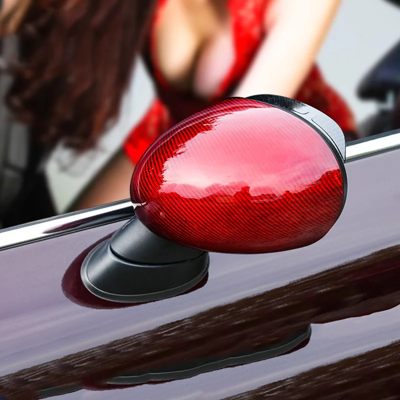 2 шт. углеродного волокна заднего вида автомобиля зеркала накладка прямая замена