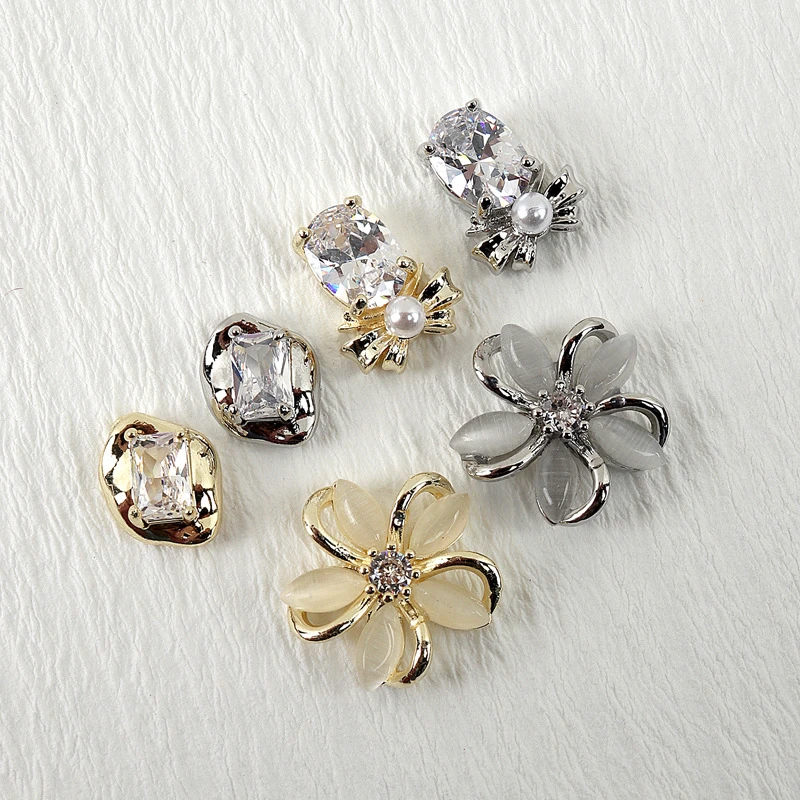 3PSC / набор светлых роскошных цветочных узоров в форме сердца золотая и серебряная