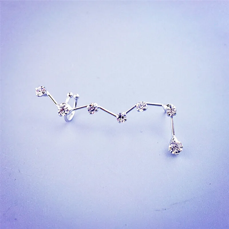 

Graceful 1pcs New vintage jewelry Fashion jewelry rhinestone constellation design ear cuff gift for women girl