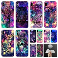 space giraffe wolf owl pattern soft silicone case for iphone 13 12 11 pro 7 8 6 6s plus xr xs max cover mini se 2020