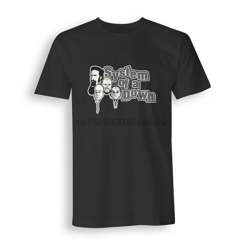 The Personal Soad Art SYSTEM OF A DOWN футболки с коротким рукавом черные мужские (1)|Мужские
