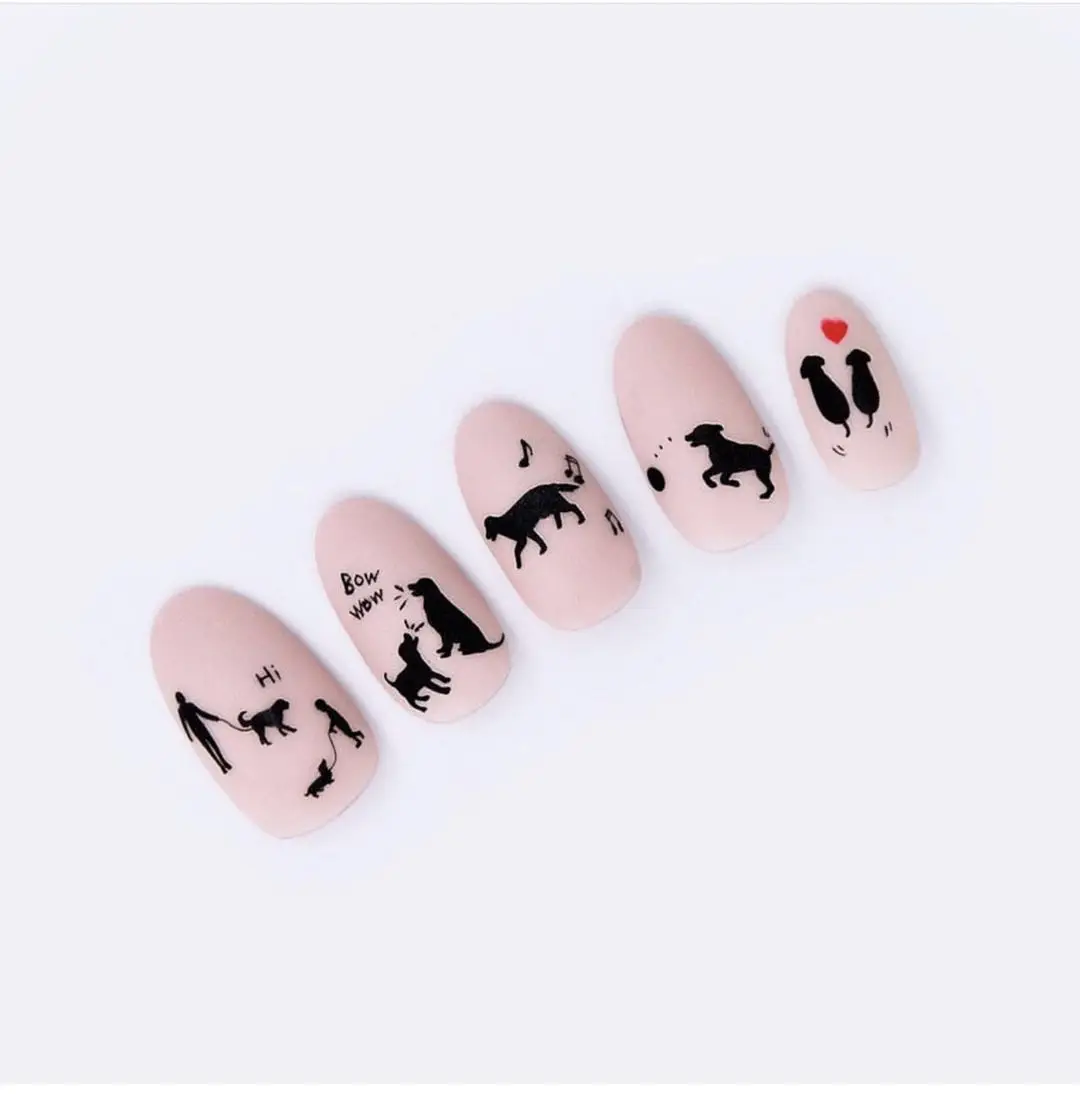 Модные узоры! Лак для ногтей на спине клей деколь декорации дизайн Стикеры