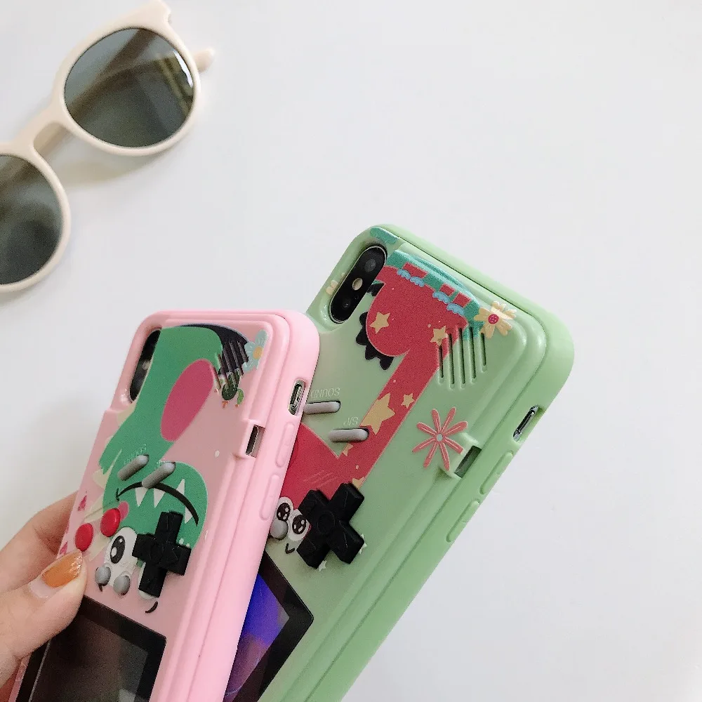 Полноцветный дисплей 36 Классическая игра для iPhone 11 Pro X XS Max XR 6S 6 7 8 Plus чехол для телефона Game boy мягкий силиконовый чехол