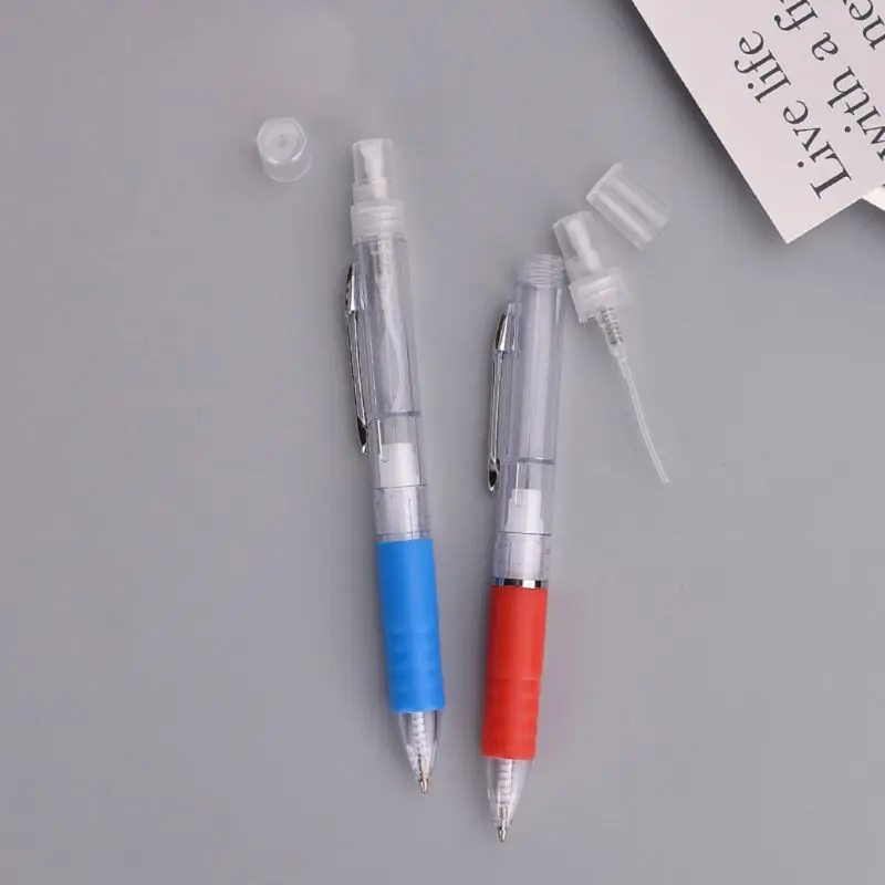 

10Pcs 2 In 1 Portable Refillable Multifunal Writing Sprayer Pen Empty Alcohol Spray Mister Gel Ballpoint Pens Kit