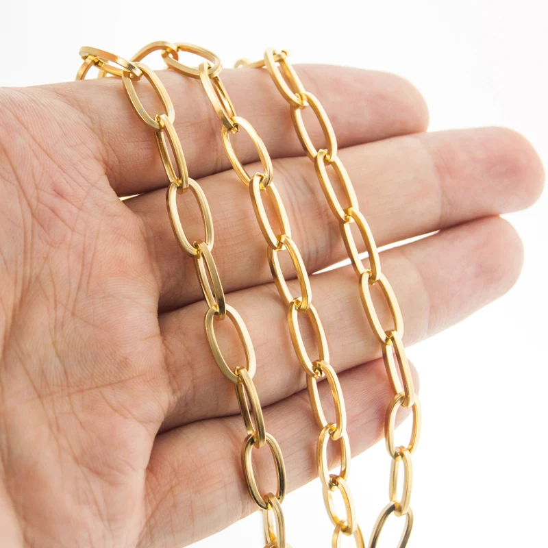 Цепочка из нержавеющей стали серебристого/золотого цвета для изготовления