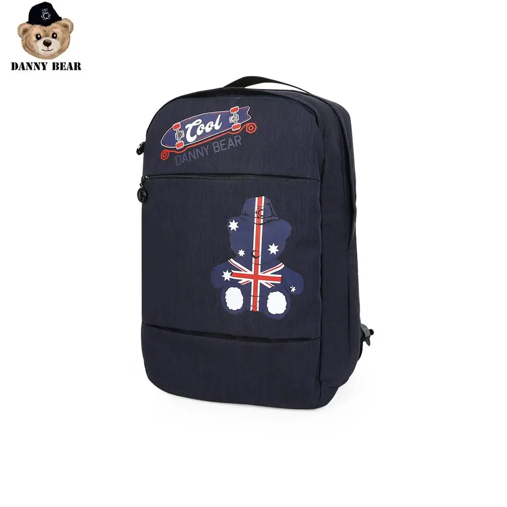 Danny Bear однотонный рюкзак с принтом Модная студенческая дорожная сумка для