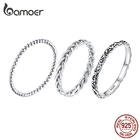 bamoer, серебро 925 пробы, винтажное кольцо с узором, твист-кольцо, ретро-индивидуальность, женские ювелирные украшения