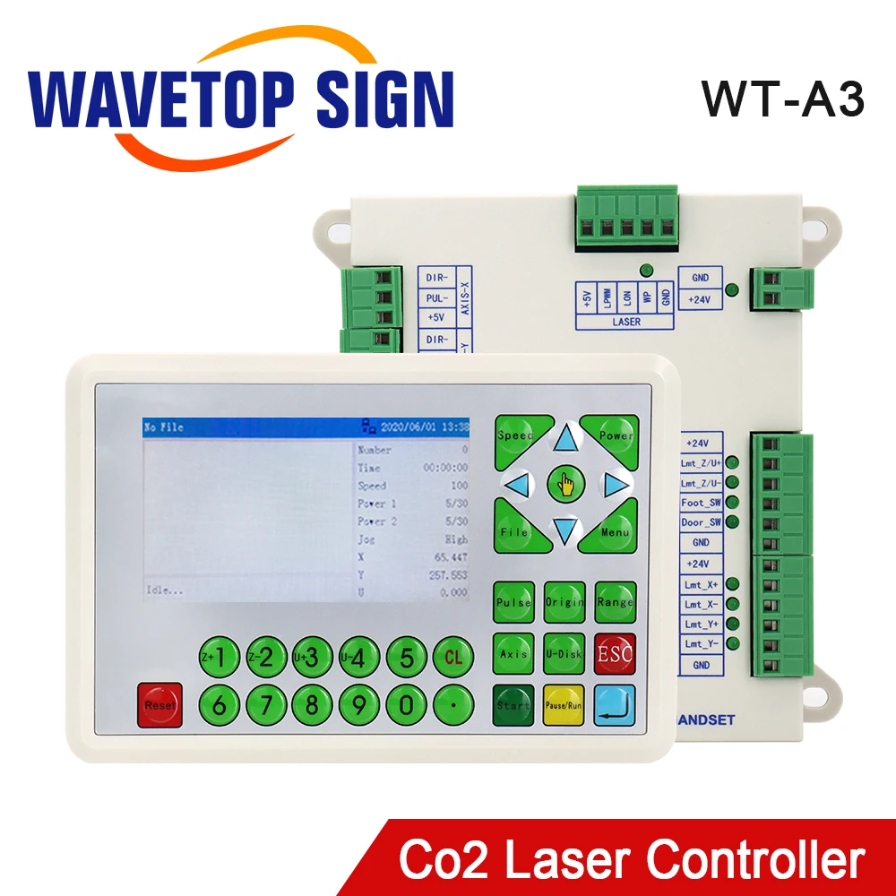 WaveTopSign WT A3 CO2 лазерного контроллера для Co2 Лазерная гравировальная и режущая