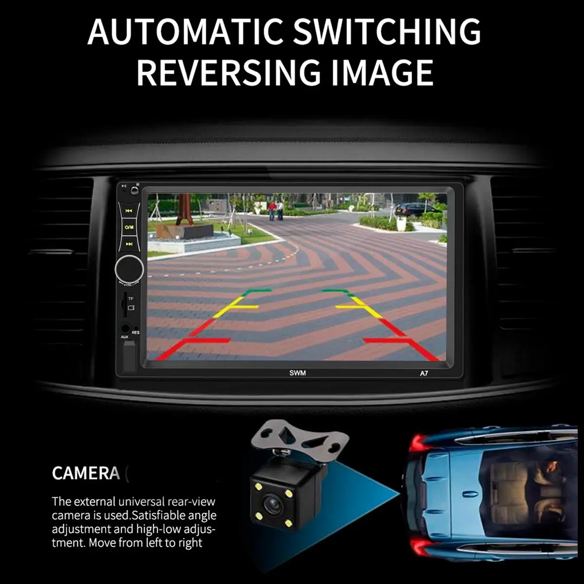 

7" 2 Din Androiod HD Car Multimedia Player Car Radio MP5 Player Autoradio Touch Screen bluetooth FM Rear View Camera