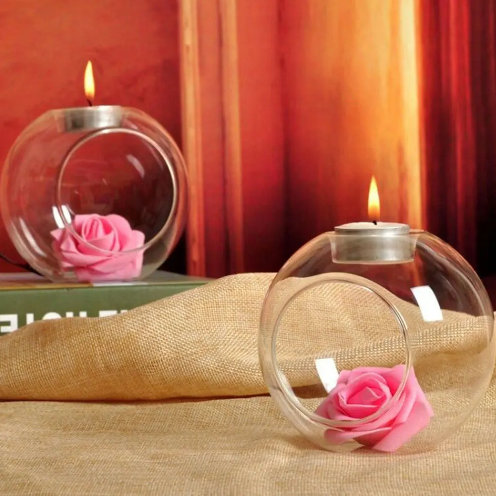 Диаметр 12 см подсвечник ночник в виде свечи Хрустальное стекло украшение Декор