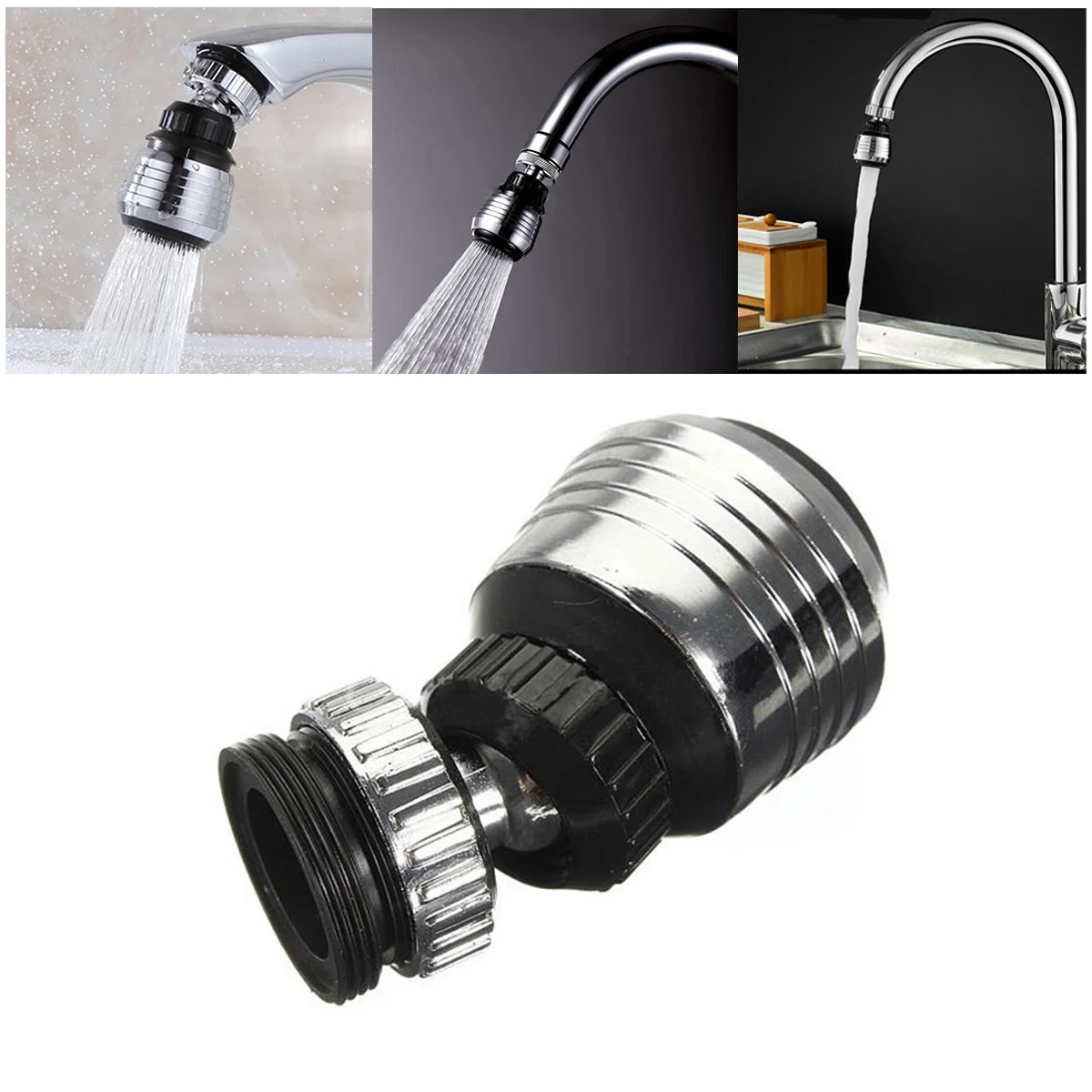 360 градусов диффузор Поворотный кухонный кран аксессуары брызгозащищенный