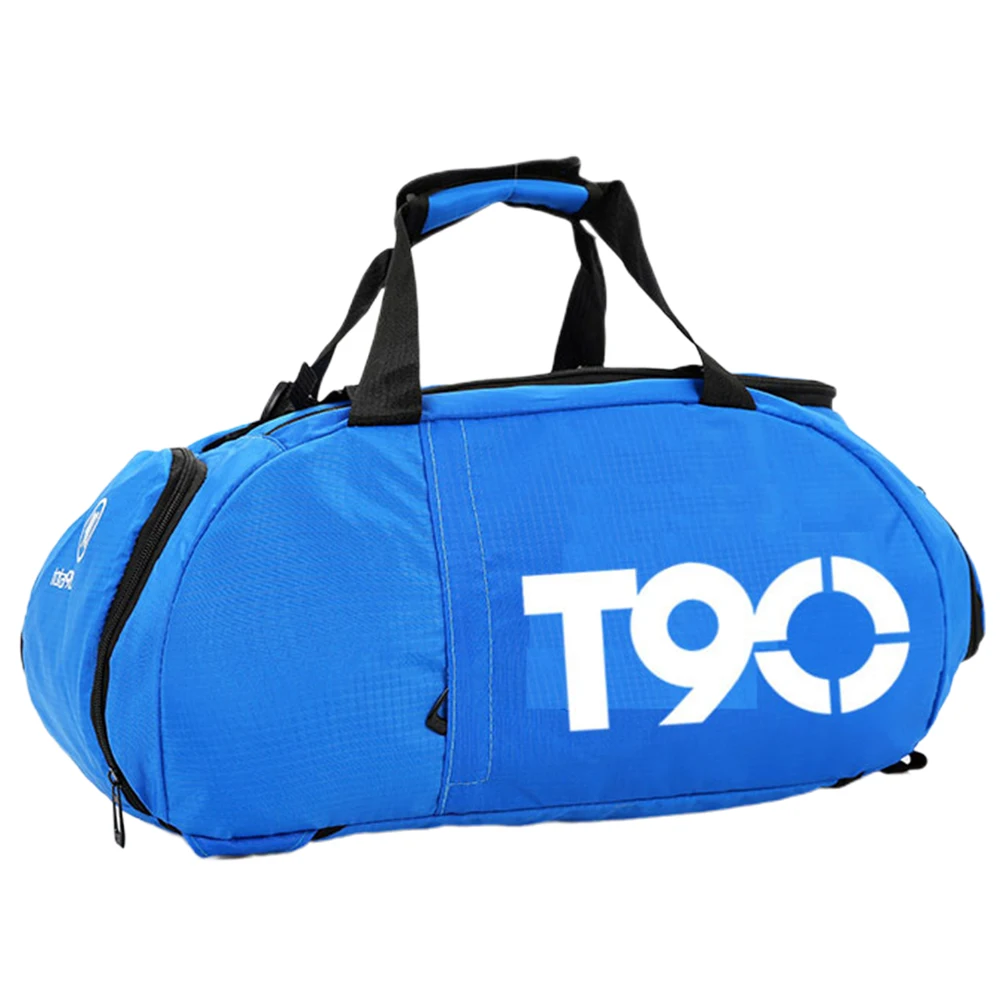 

Unisex Solid Large Capacity Shoes Storage With Handles Nylon Adjustable Strap Magic Sticker Zipper Closure Fitness Sport Gym Bag