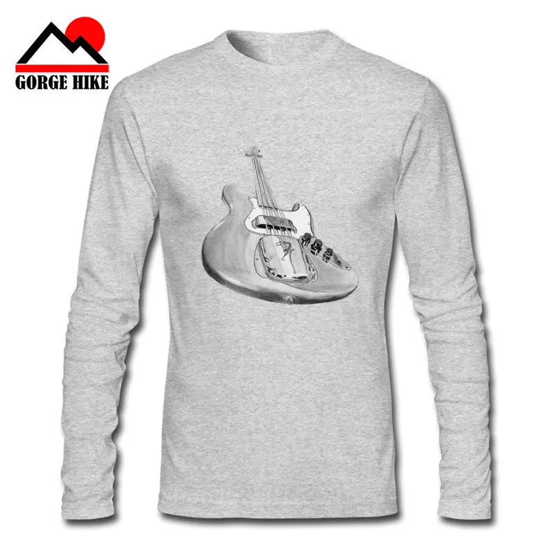 Музыка бас гитара футболка с длинным рукавом на заказ бренд DJ одежда хип хоп Пара