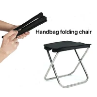 outdoor stainless steel handbag folding stool portable folding chair camping chair fishing stool household items