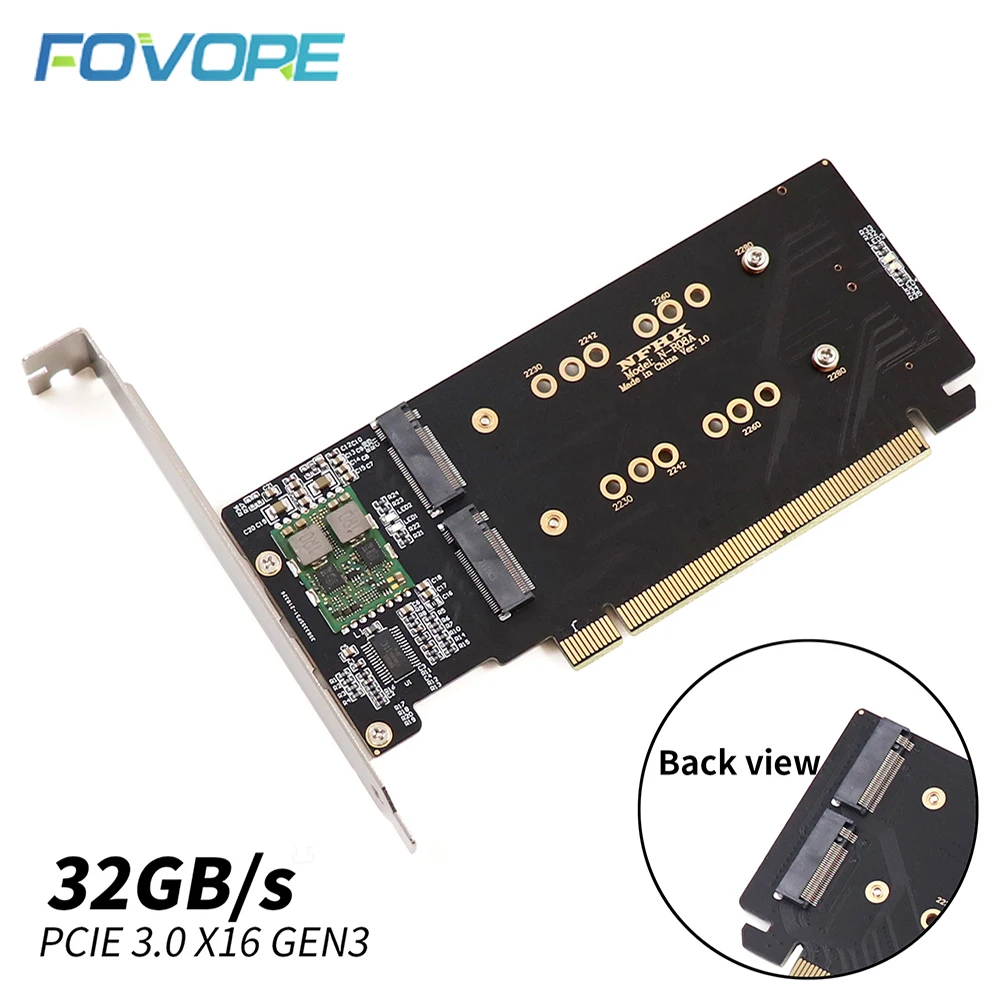 pcie 30x16 до 4 портов m 2 nvme ssd адаптер raid карт