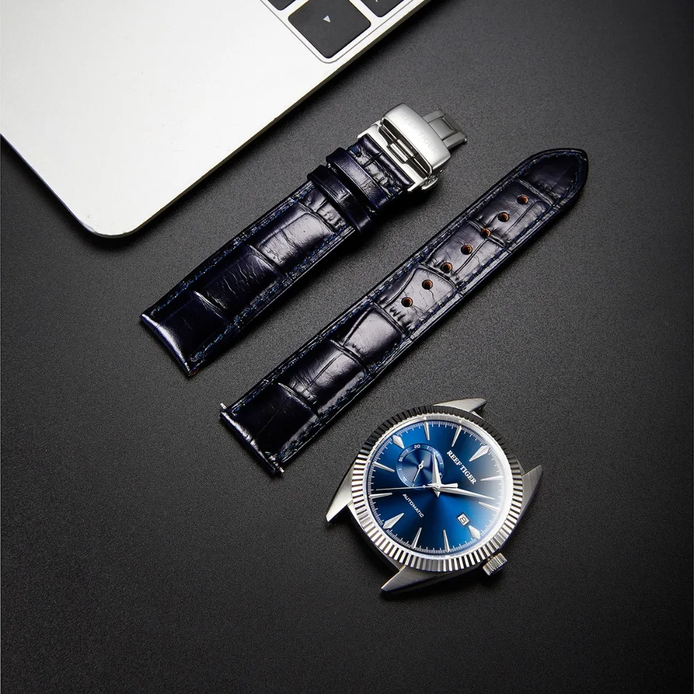 Мужские автоматические часы с ремешком Tiger Reef/RT Роскошные водонепроницаемые из