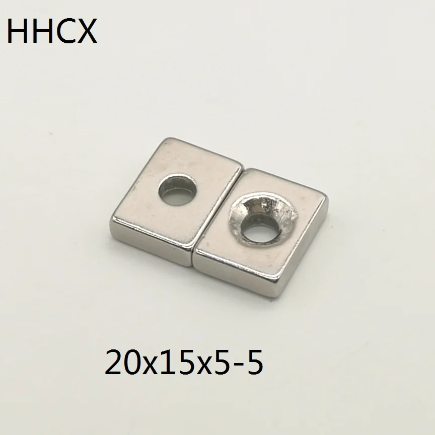 5 10 20 50 шт./лот магнит 20x15x5 Отверстие N35 Сильный неодимовый редкоземельный 20*15*5