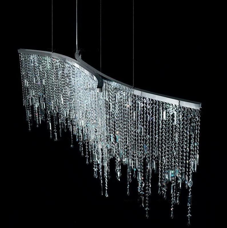 

Постмодернистская роскошная хрустальная люстра для гостиной, столовой, длинного бара, крыльца, прохода, спальни, модель комнаты, виллы, хрус...