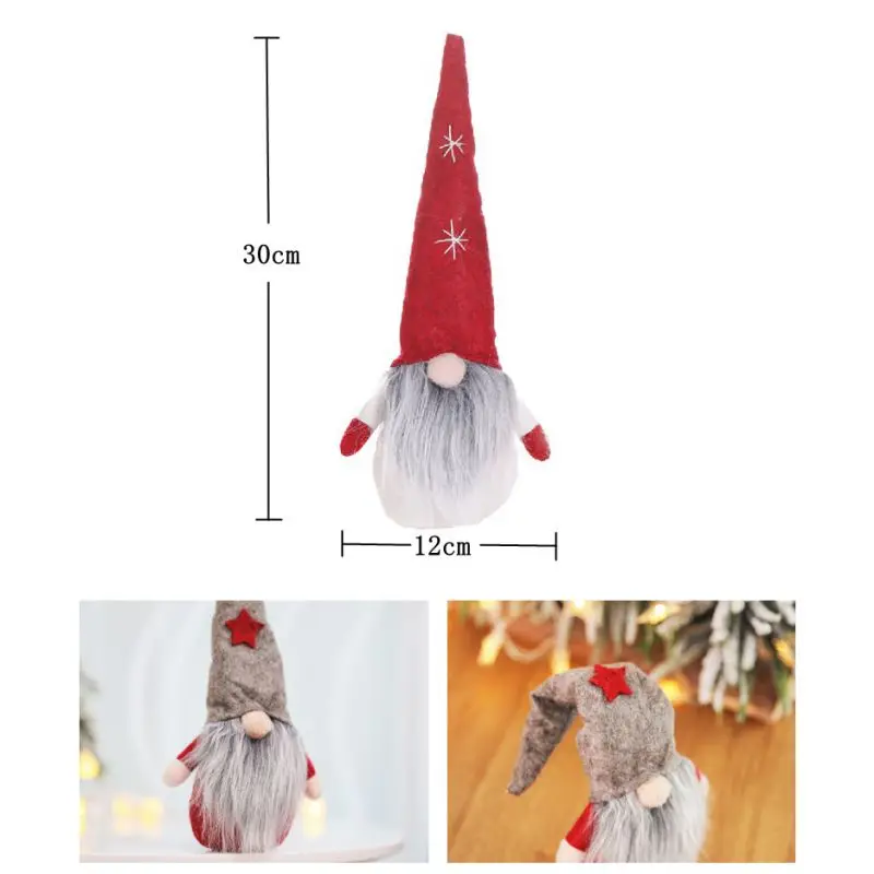 Рождественская длинная в плюшевой шляпе Tomte настольная Статуэтка Санта-Клауса Рождественская гном декорированная кукла украшения Праздничные рождественские подарки Decoracion Navidad
