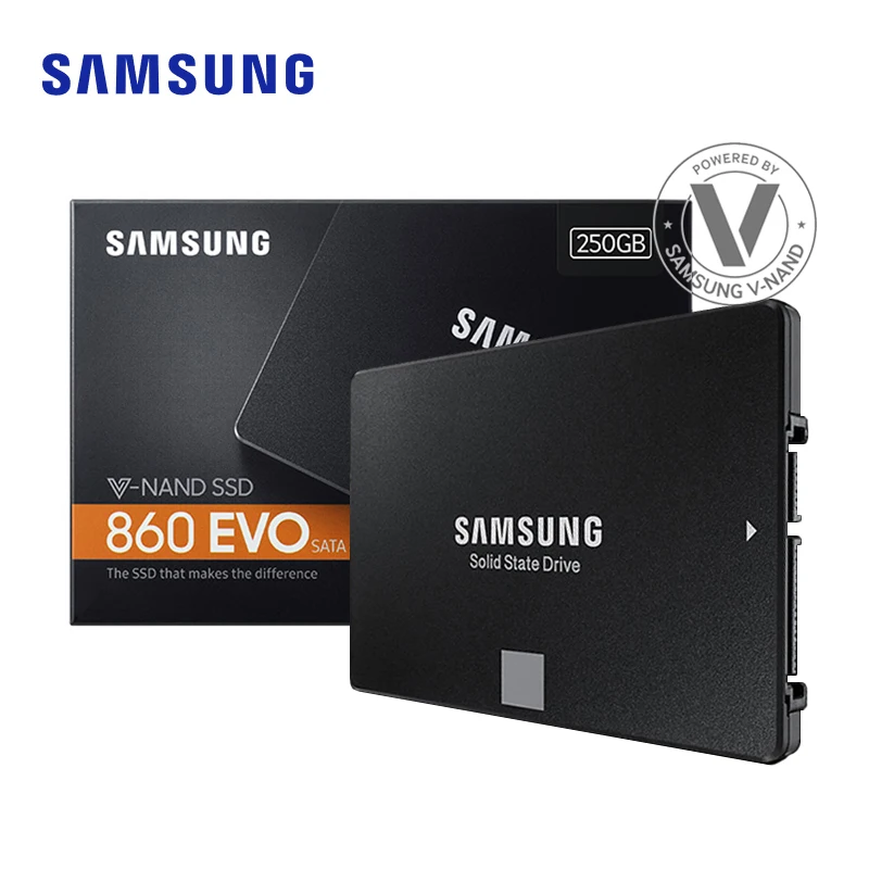 Samsung 860EVO 1 ТБ 500G 2,5 SATA3 SSD PC Настольный Ноутбук сервер 2,5 Внутренний твердотельный Накопитель SSD 500GB 1 ТБ 250GB 860 EVO