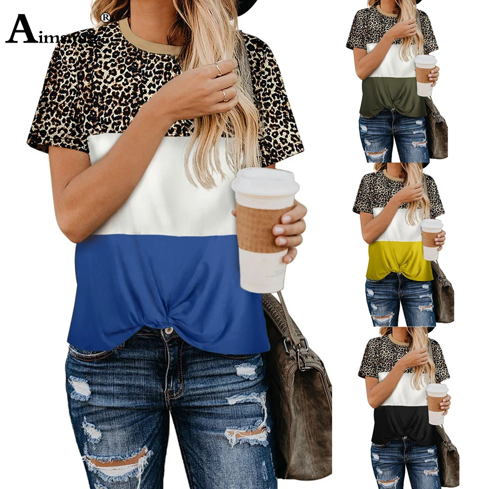 

Plus Size 3xl Women Patchwork T-shirt England Style 2021 Summer New O-neck Tees Shirt Casual Pullovers Short Sleeve Women's Tops