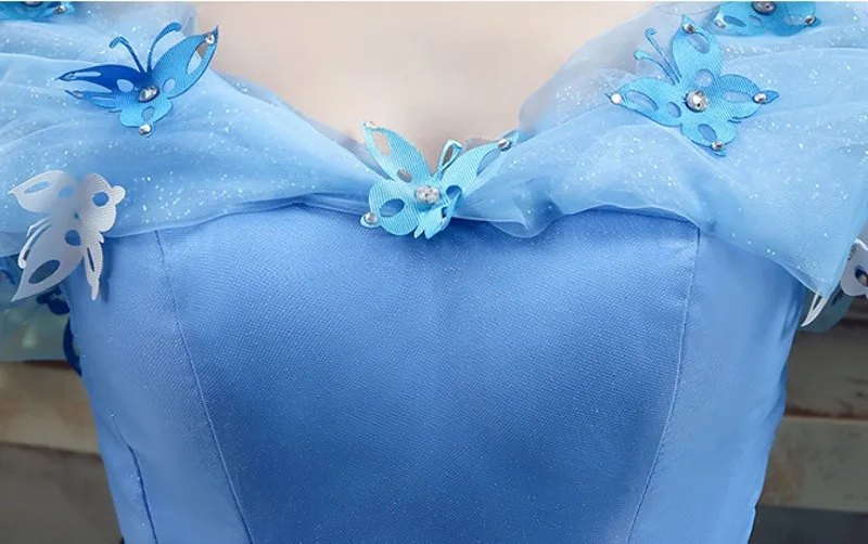 Милое голубое Пышное Платье принцессы 16 лет Коллекция 2020 года Золушки для