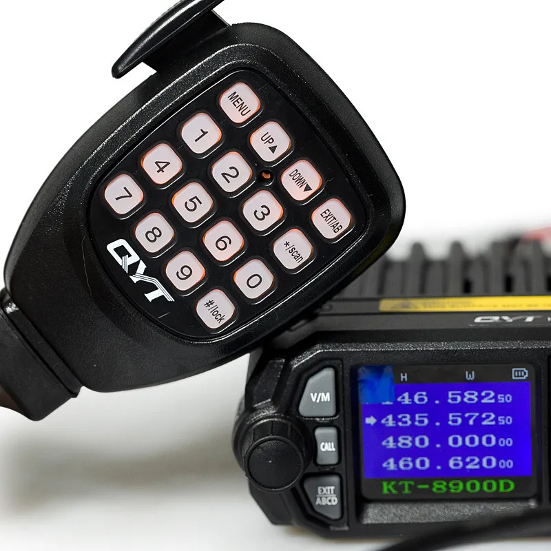 QYT KT-8900D Quad Band Car Mobile Radio 2 way radio Display Mini 25W Walkie talkie transceiver with Power Supply | Мобильные