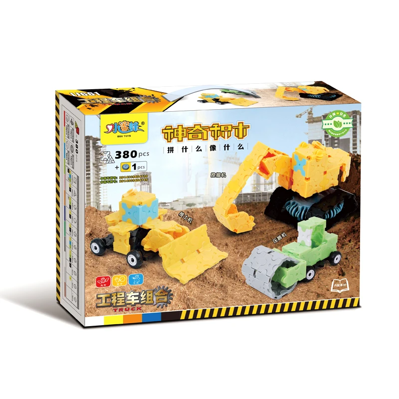 Конструктор сочетается с 380 строительными блоками совместимыми волшебными Laq